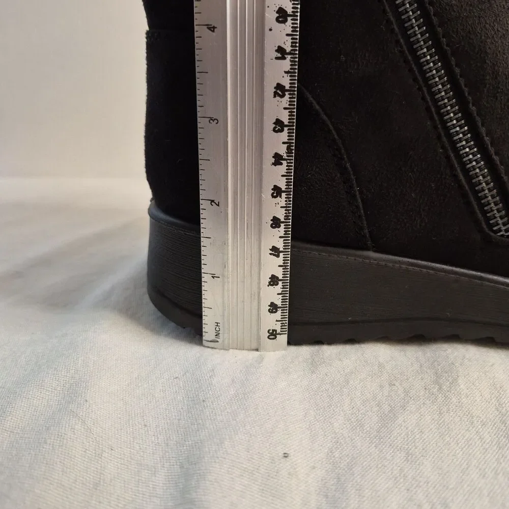 Flexus by Spring Step Womens Elsinore Booties Size 9B Microsuede Faux Fur Black